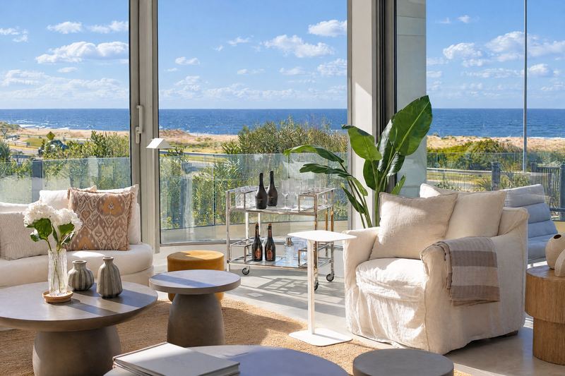 Living con vista al mar — Fotografía de arquitectura por Masstudio, Punta del Este (Océano Manantiales)