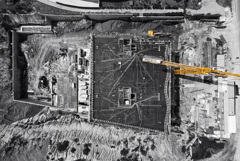 Vista cenital con DRONE — Avance de obra por Masstudio, Punta del Este (Océano Brava)